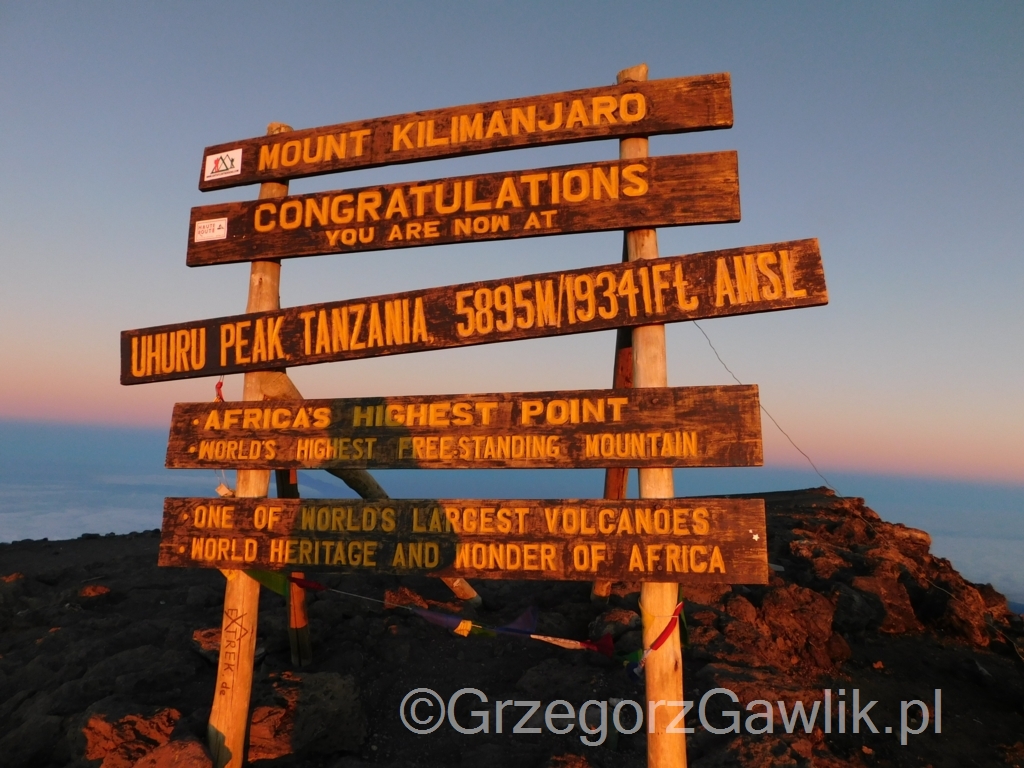 Szczyt Kilimanjaro 5895m (Uhuru)