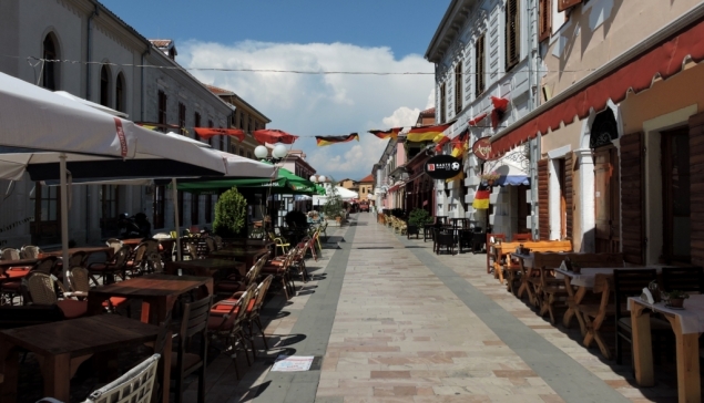Zabytkowe centrum Szkodry, Albania.