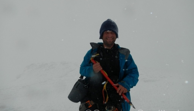 Na szczycie wulkanu Eyjafjallajokull 1640m.