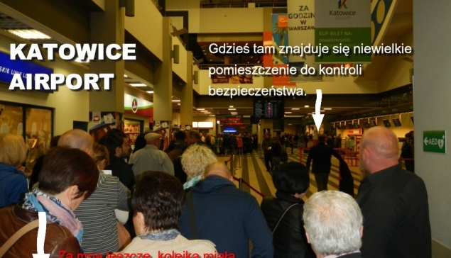 Na lotnisku w Katowicach.