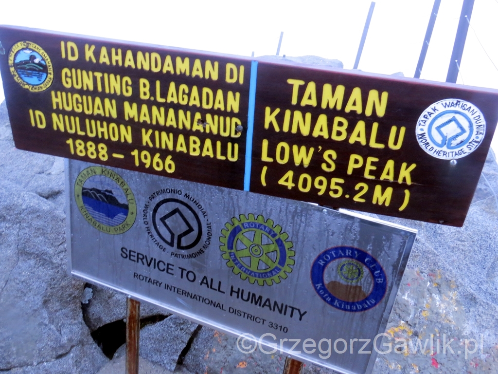 Kinabalu 4095m - szczyt