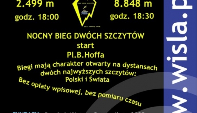 Bieg Dwóch Szczytów - plakat promujący imprezę
