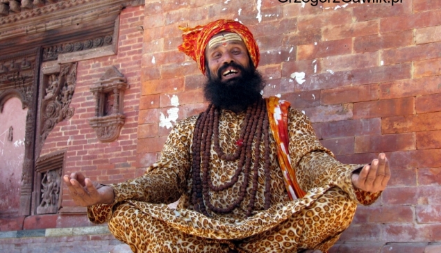 Sadhu - wedrowny zebrak asceta, Katmandu, Nepal