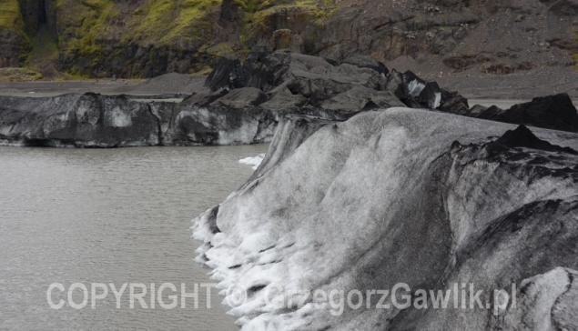Sólheimajokull - część Myrdalsjokull, Islandia