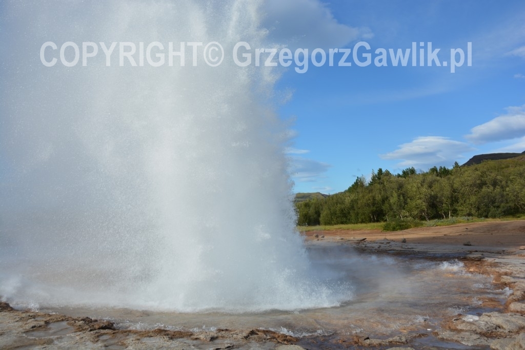 Gejzer Strokkur, Islandia