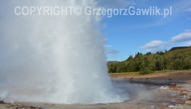 Gejzer Strokkur, Islandia